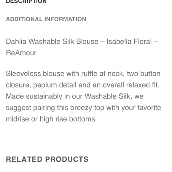 Amour Vert Dahlia Washable Silk Blouse - Picture 5 of 5